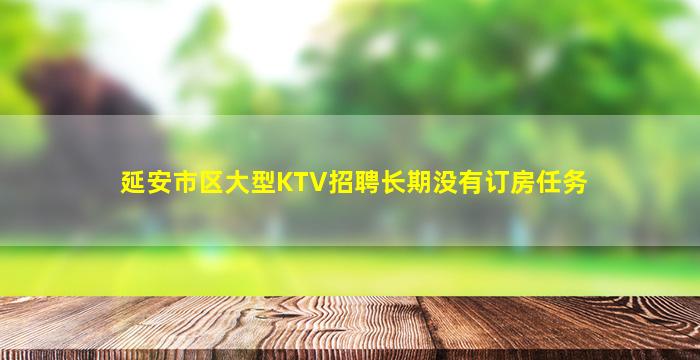 延安市区大型KTV招聘长期没有订房任务